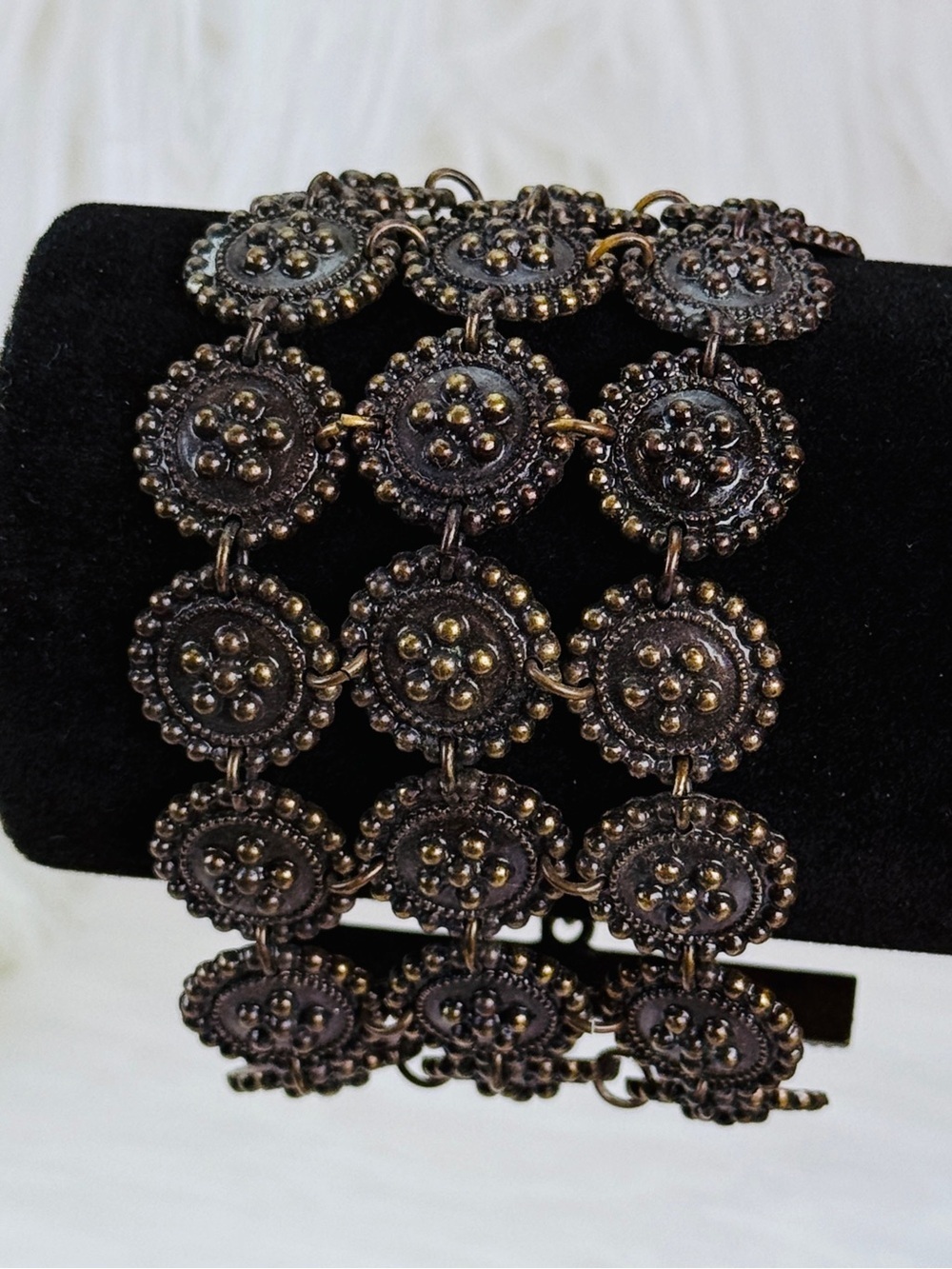 Gorgeous, bohemian chic wide band costume vintage bracelet
